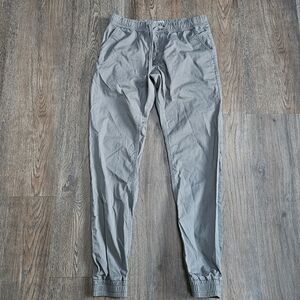 Express Men's Gray Joggers Size 28 Casual Drawstring Pants Slacks Pockets